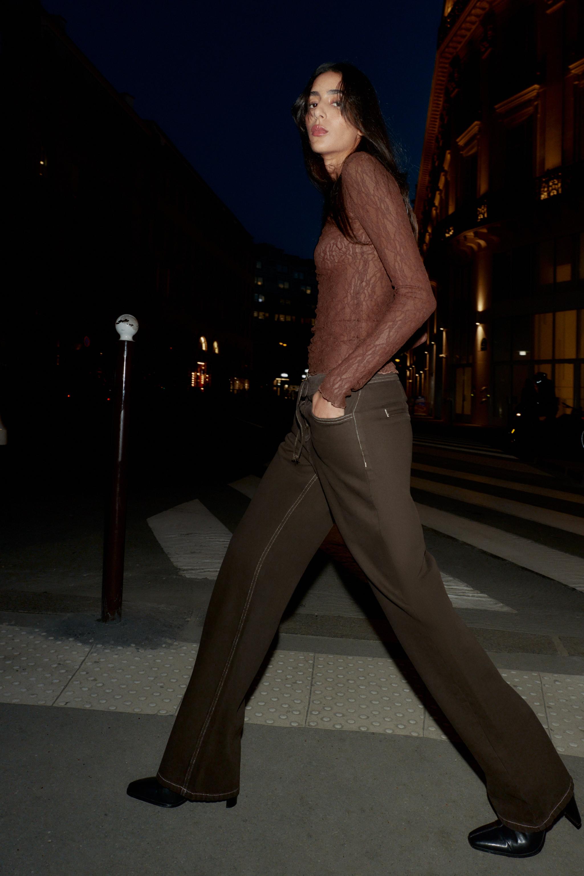 Z1975 HIGH-WAISTED STRAIGHT JEANS WITH LACES